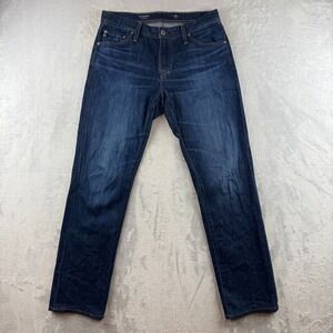 AG Adriano Goldschmied Jeans Mens 30x34 Blue Graduate Tailored Leg Dark Denim